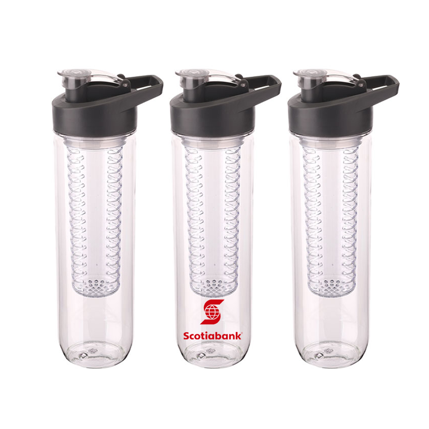 Botella deportiva con infusor. Para regalos empresariales se puede personalizar con el logo de tu empresa