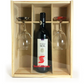 Caja para botella de vino y copas