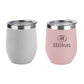 Mate de acero inoxidable con tapa de acrílico. Para regalos empresariales puede personalizarse con un logo utilizando grabado láser.