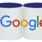 Tazas azules de cerámica. Para regalos empresariales se pueden personalizar con un logo
