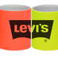 Tazas de cerámica acabado mate con tonos neón. Para regalos empresariales se puede personalizar con un logo.
