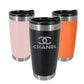 Vasos térmicos con destapador. Para regalos empresariales se puede personalizar con un logo utilizando grabado láser.