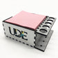 Block Lapicero Opal de color blanco. Con logo personalizado calado, regalo empresarial.