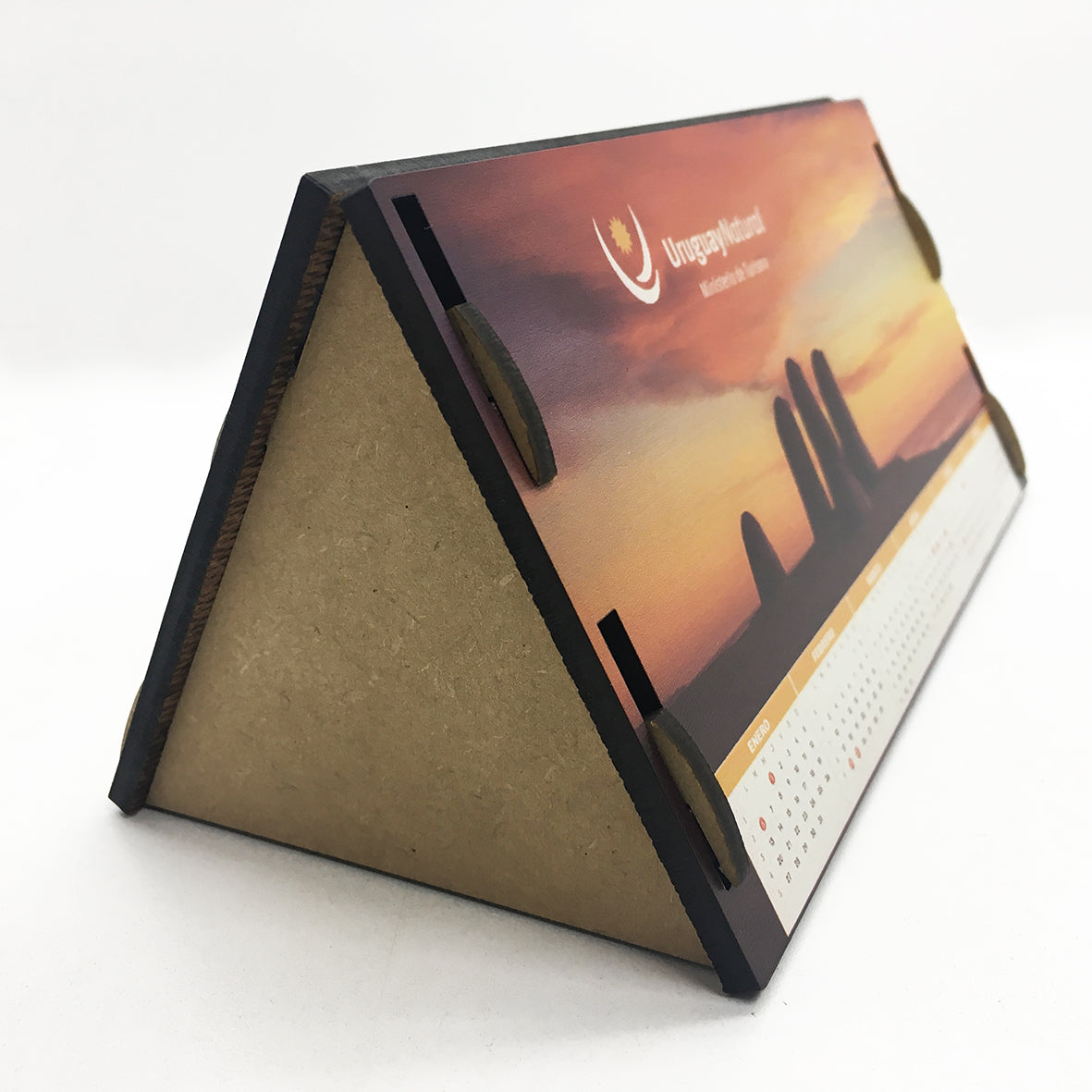 Calendario Casper de costado. Logo personalizado, regalo empresarial.