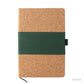 Cuaderno Dover de color verde. Material de corcho con logo personalizado, regalo empresarial.
