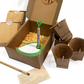 Kit biodegradable con logo impreso personalizado, macetas, lápiz, lapicera. Regalo personalizado.