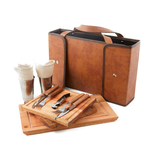 Kit Parrillero espino, logo personalizado regalo empresarial.