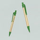 Lapicera Acacia de color verde. Logo personalizado, impresión uv, regalo empresarial.