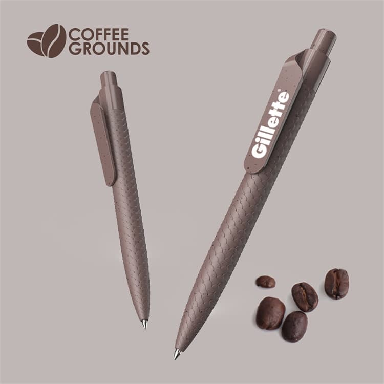 Lapicera Savia a base de café. Logo personalizado impresión UV, regalo empresarial.