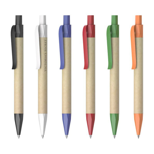Lapicera Acacia, diferentes colores. Plástico y cartón, fibra de maíz. Logo personalizado, regalo empresarial.