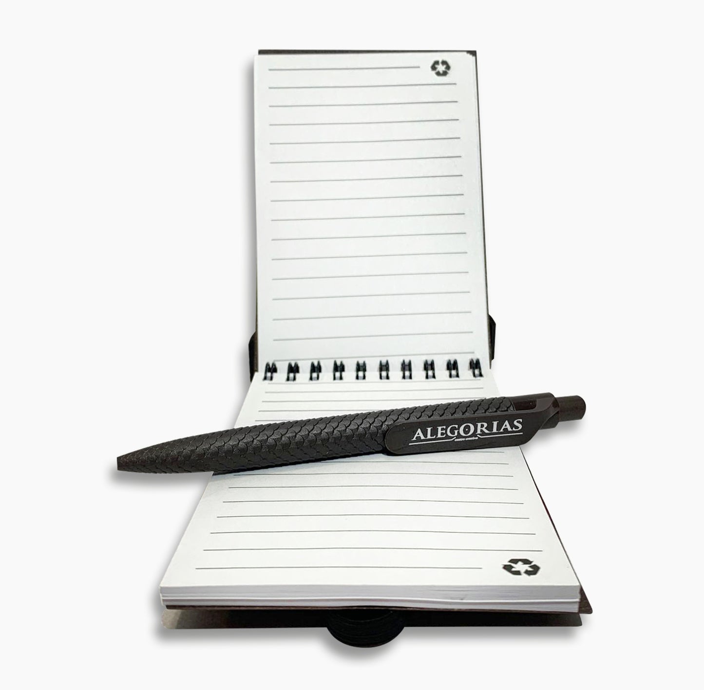 Libreta Viena de plástico con renglones. Logo personalizado, regalo corporativo.
