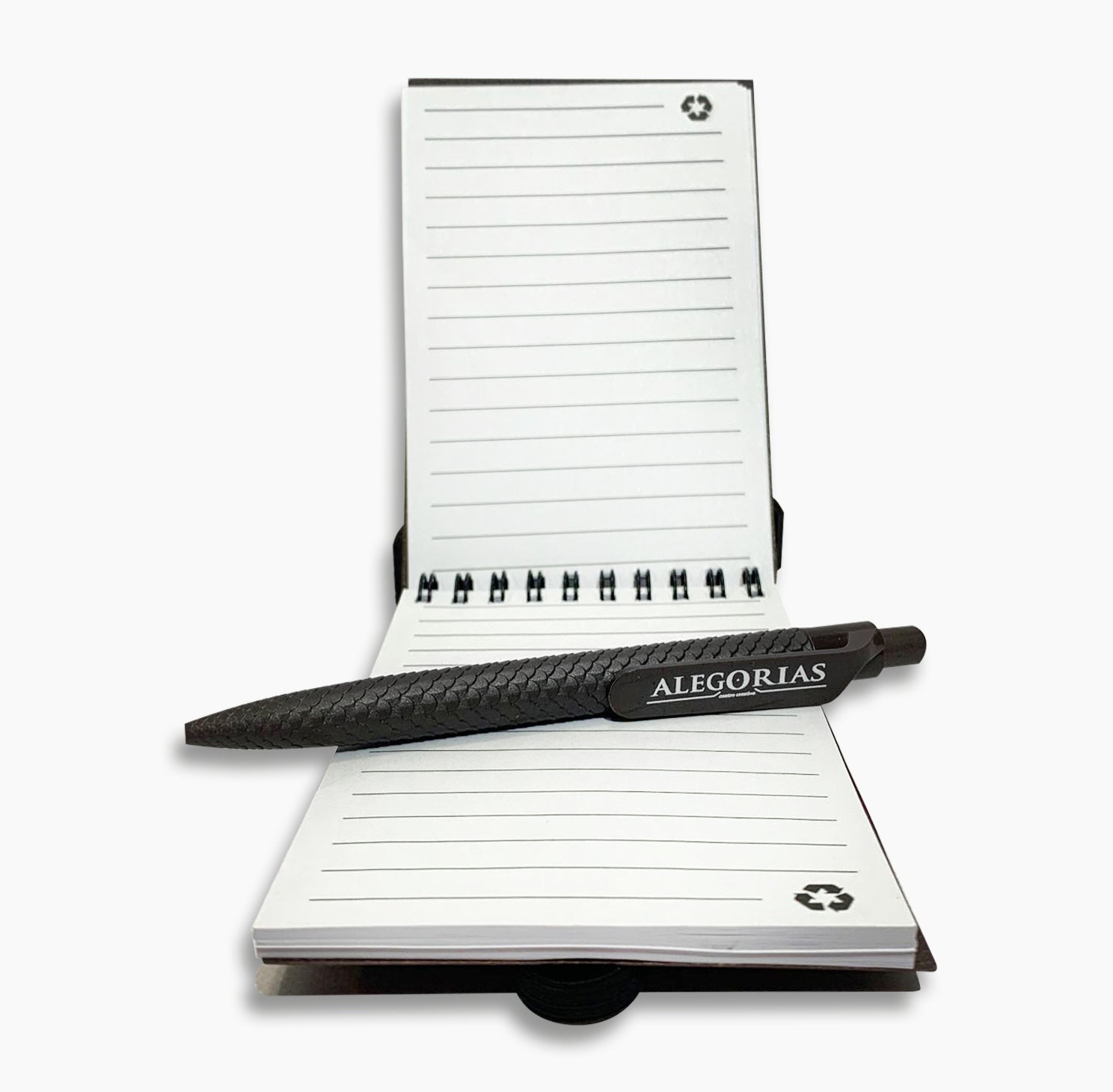 Libreta Viena de plástico con renglones. Logo personalizado, regalo corporativo.