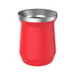 Mate de acero inoxidable de color rojo. Logo personalizado, regalo empresarial.