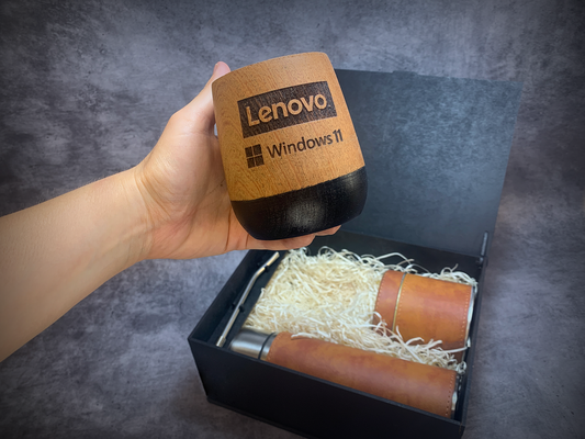 Box matero Agra. Logo personalziado regalo empresarial.