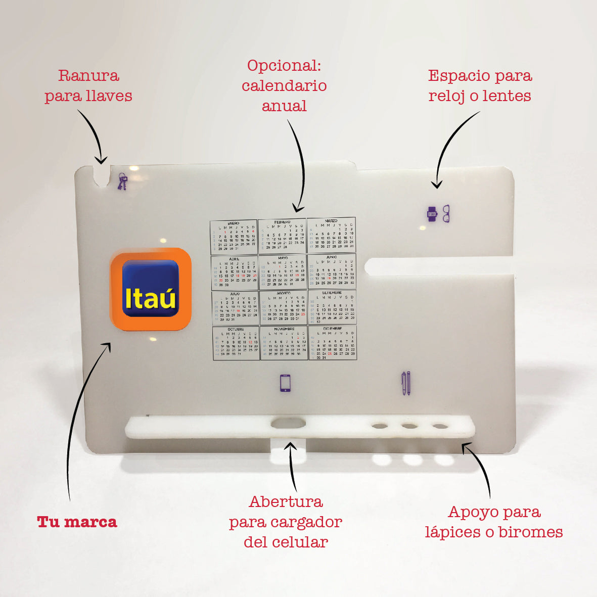 Organizador Senda. Logo personalizado impreso. Regalo empresarial.