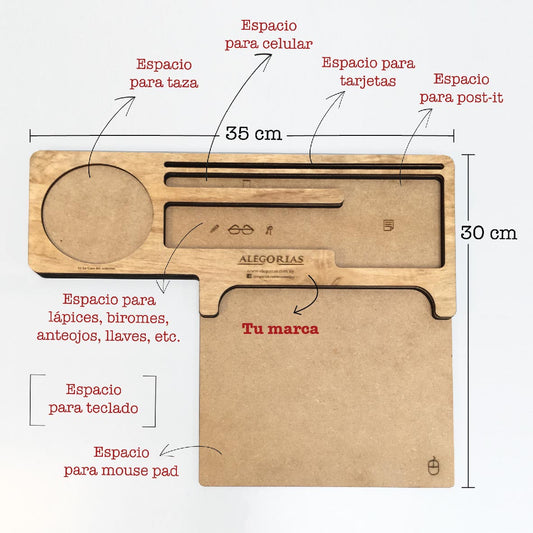 Organizador Sigma. Logo personalizado impreso o grabado, regalo empresarial.