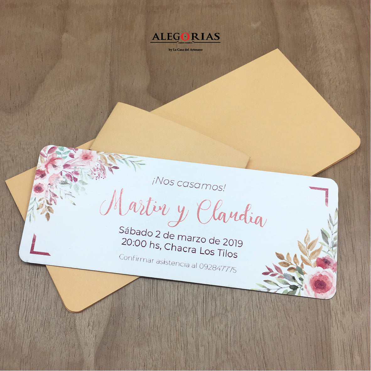 Tarjetas de invitación personalizadas – Centro Creativo Alegorias