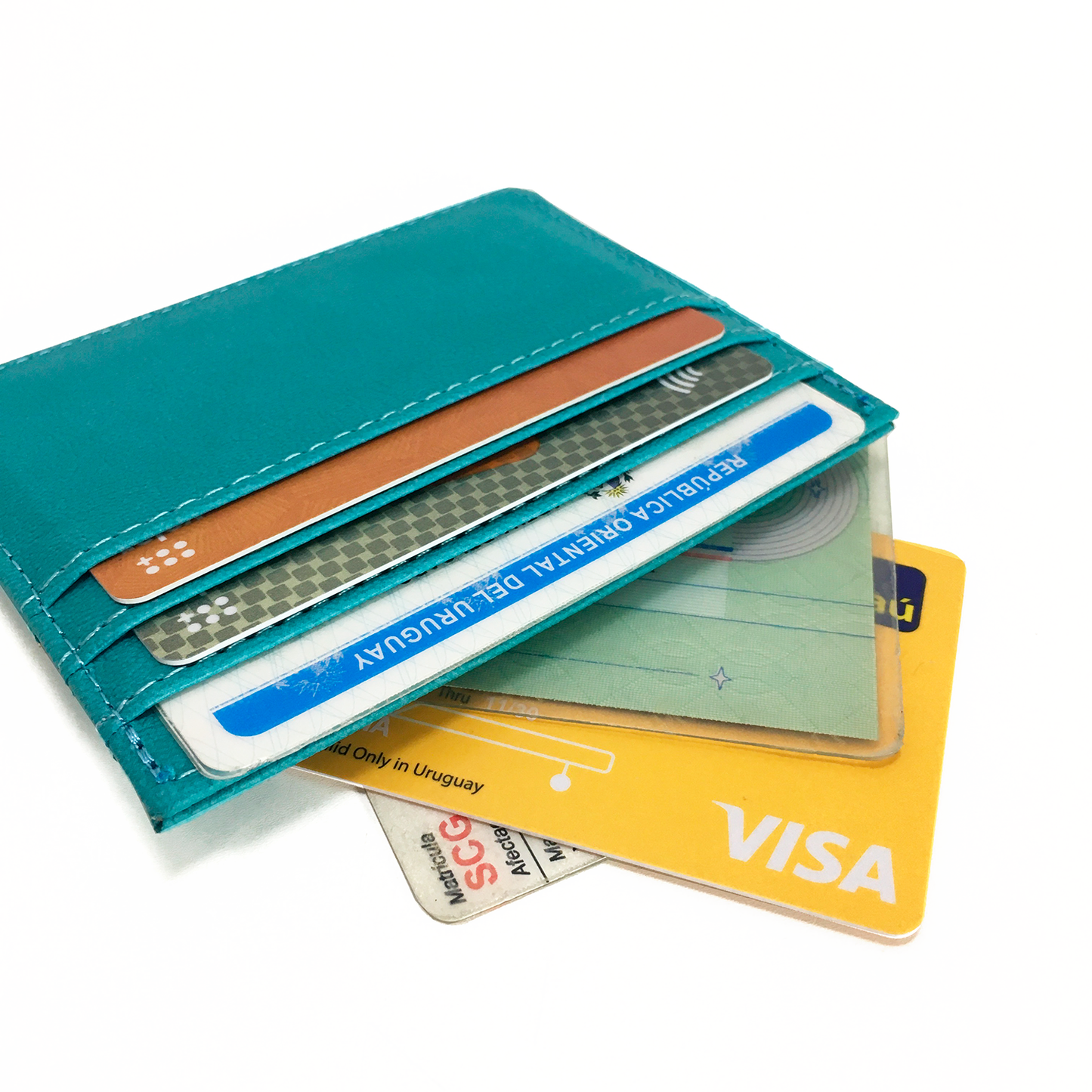 Tarjetero Porta Documentos con tarjetas. Logo personalizado regalo empresarial.