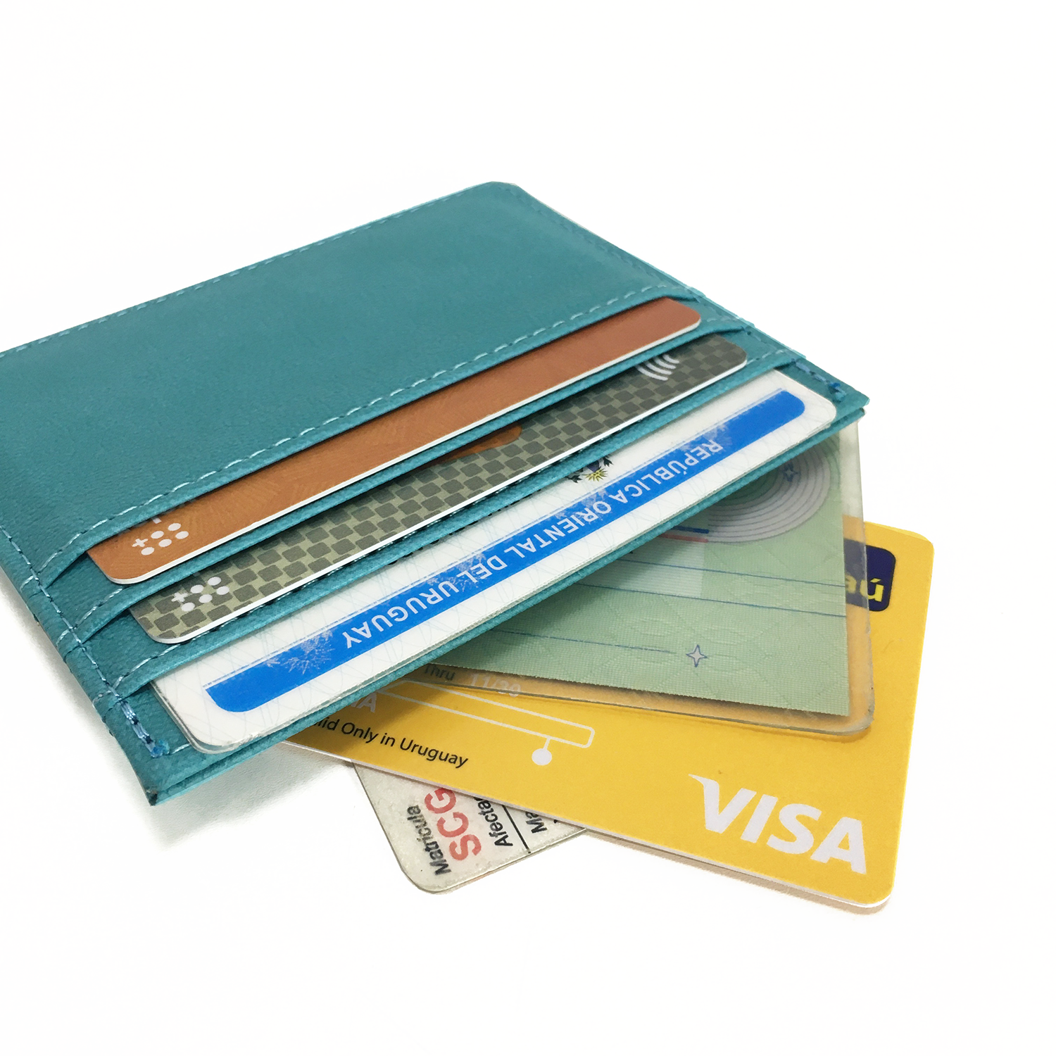 Tarjetero Porta Documentos con tarjetas. Logo personalizado regalo empresarial.