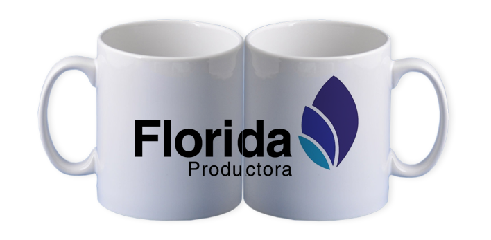 Taza de color blanca. Logo personalizado, regalo corporativo.