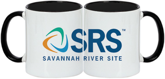 Taza con interior de color negro. Logo personalizado, regalo empresarial.